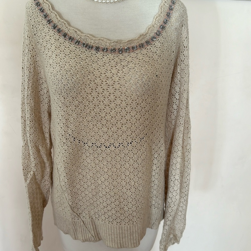 Free People long sleeve ivory sweater. New.